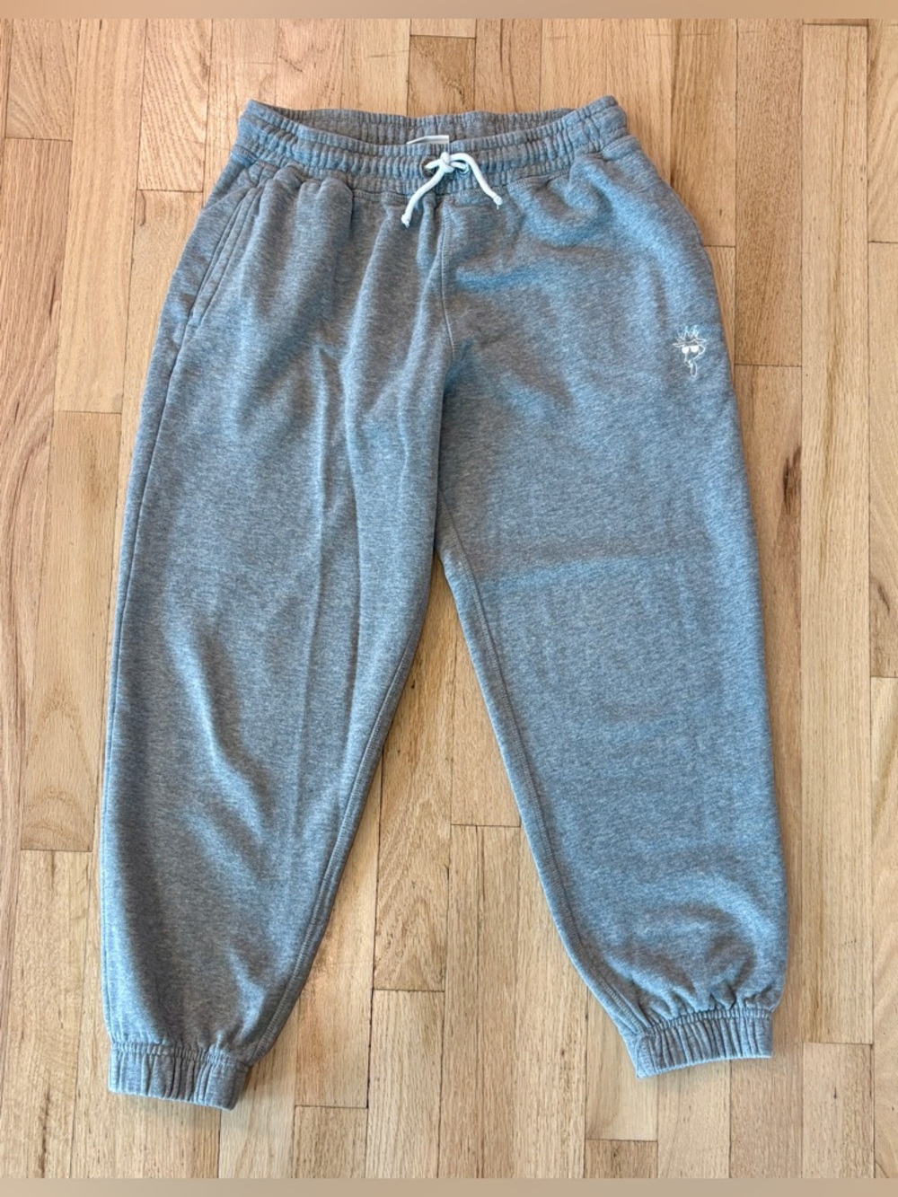 GOAT USA Boys Gray Jogger Sweatpants Cozy Athletic Logo sz Youth XL Extra Large